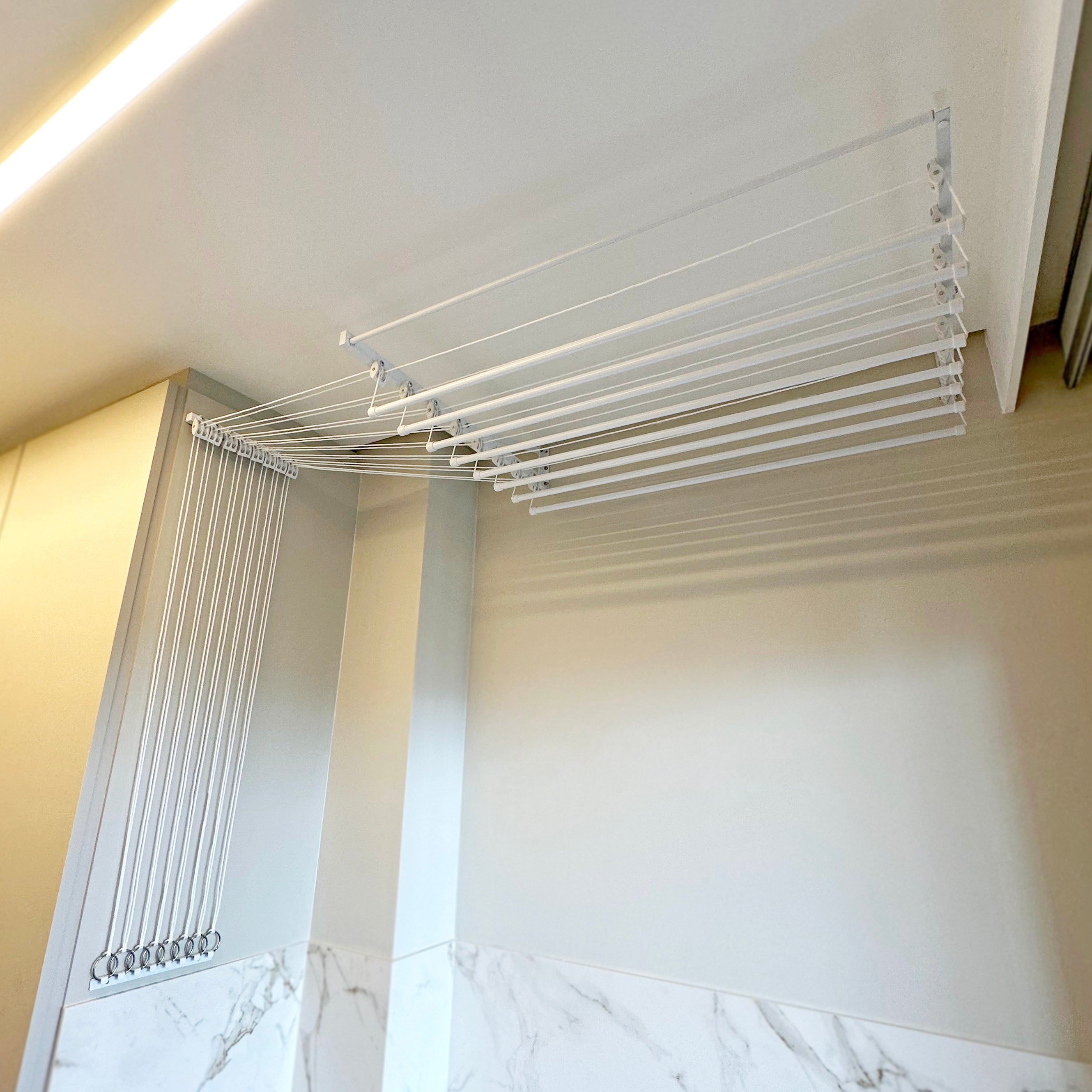 Varal Individual de Parede com Jogo de Roldanas