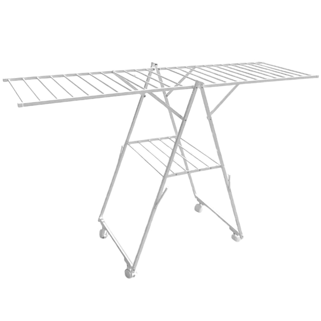 Varal de Chão Asa Delta Dobrável e Regulável com Rodinhas
