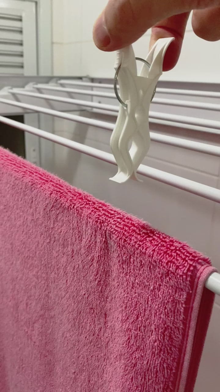 Prendedor de Roupa 5 em 1 Squadrus Branco