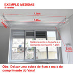 Varal Individual de Teto Preto