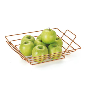 Fruteira de Mesa Quadrada Rosé Gold Arthi