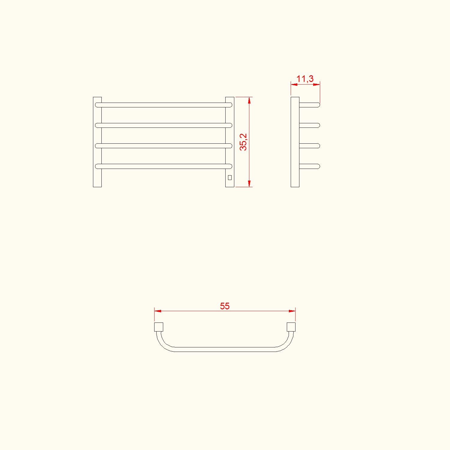 Toalheiro Térmico 1 Toalha Preto Flape