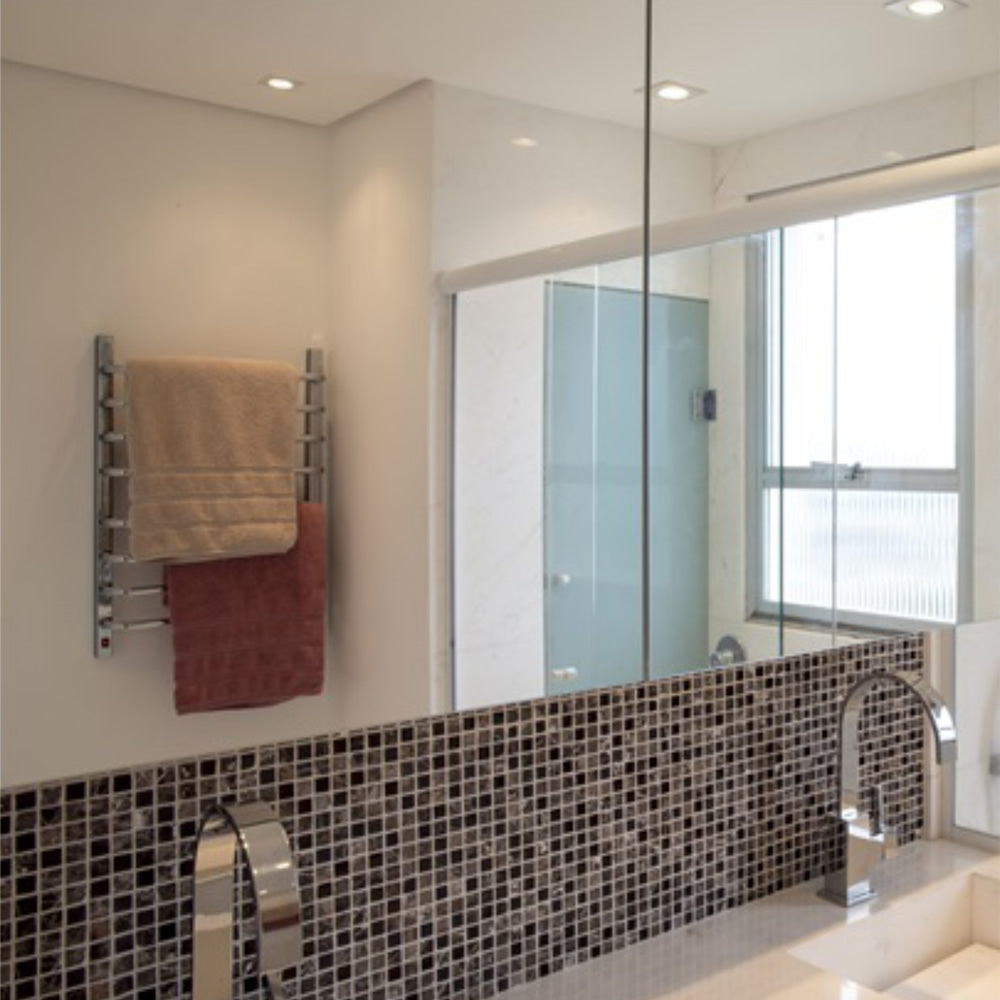 Toalheiro Térmico 2 Toalhas Cromado Flape