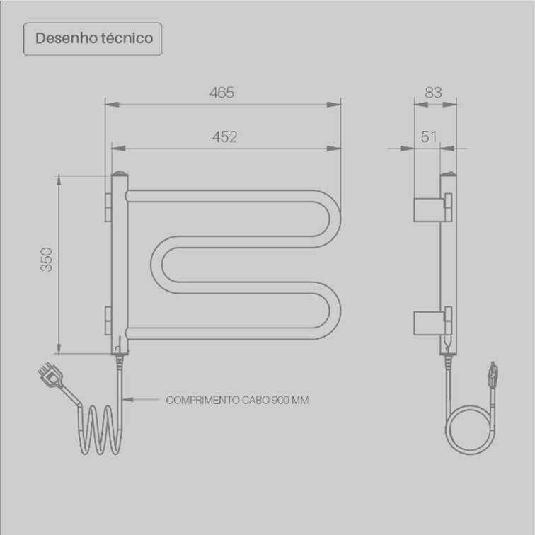 Toalheiro Térmico Articulado Compacto Inox Seccare