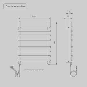 Toalheiro Térmico Capriccio Branco Seccare