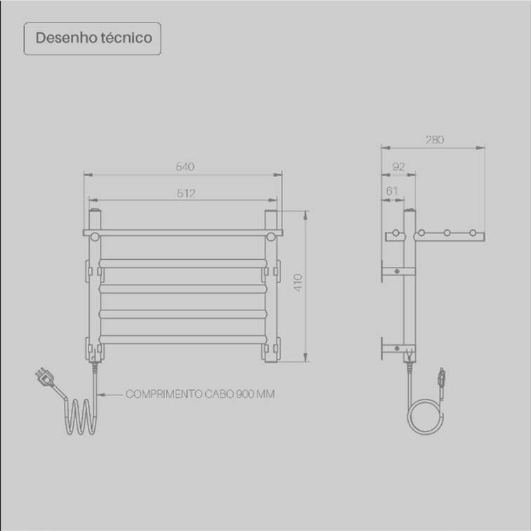 Toalheiro Térmico Hotel Inox Seccare