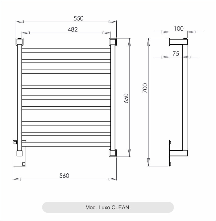 Toalheiro Térmico Luxo Inox Aquece