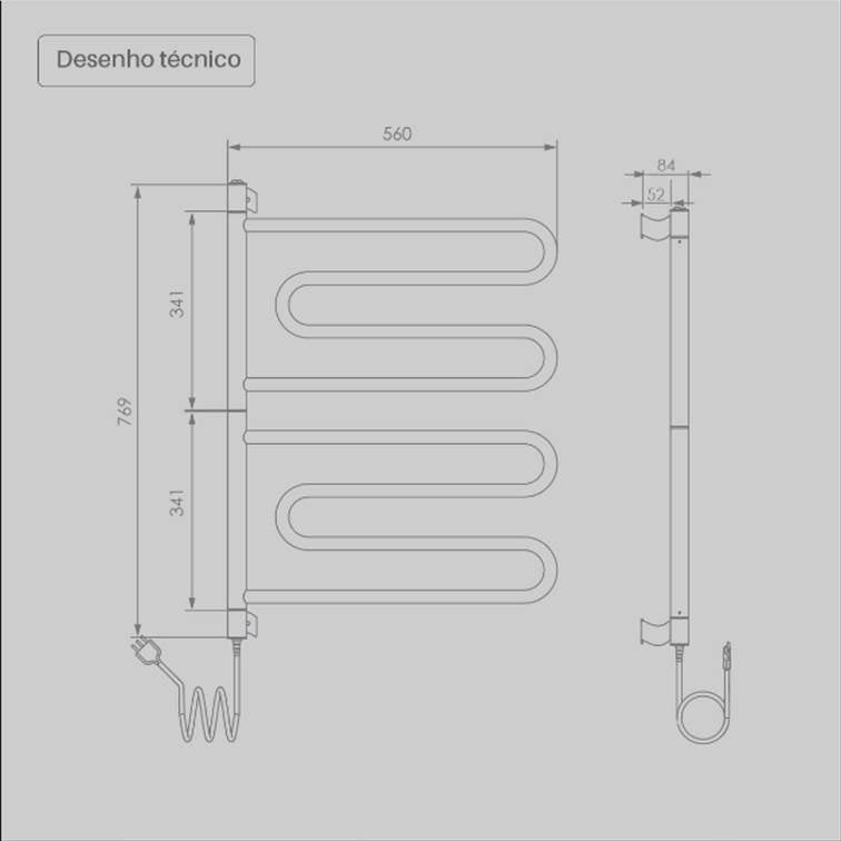 Toalheiro Térmico Nóbile Inox Seccare