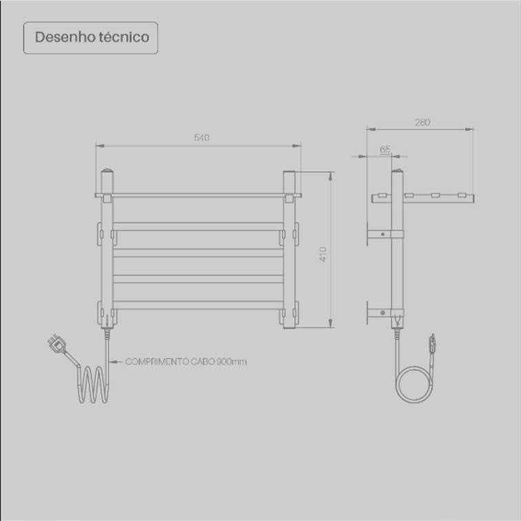 Toalheiro Térmico Raffinato New Branco Seccare