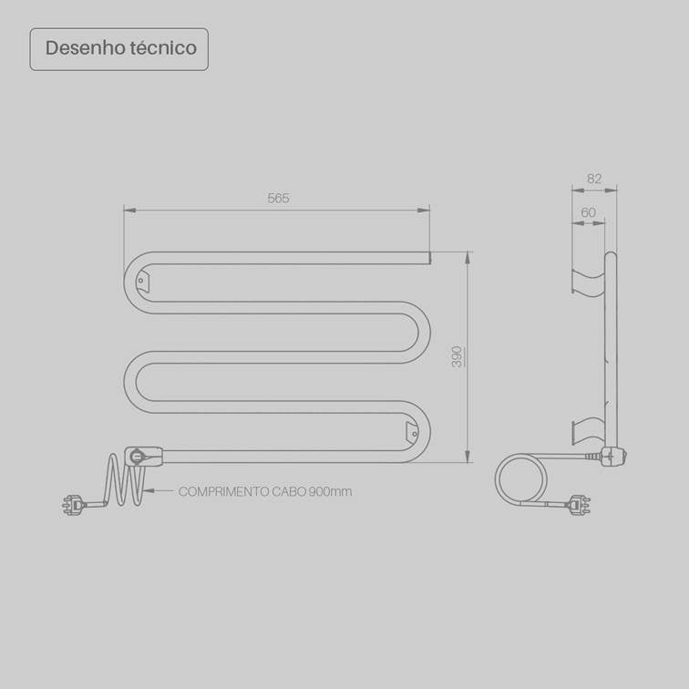 Toalheiro Térmico Soluzione Branco Seccare