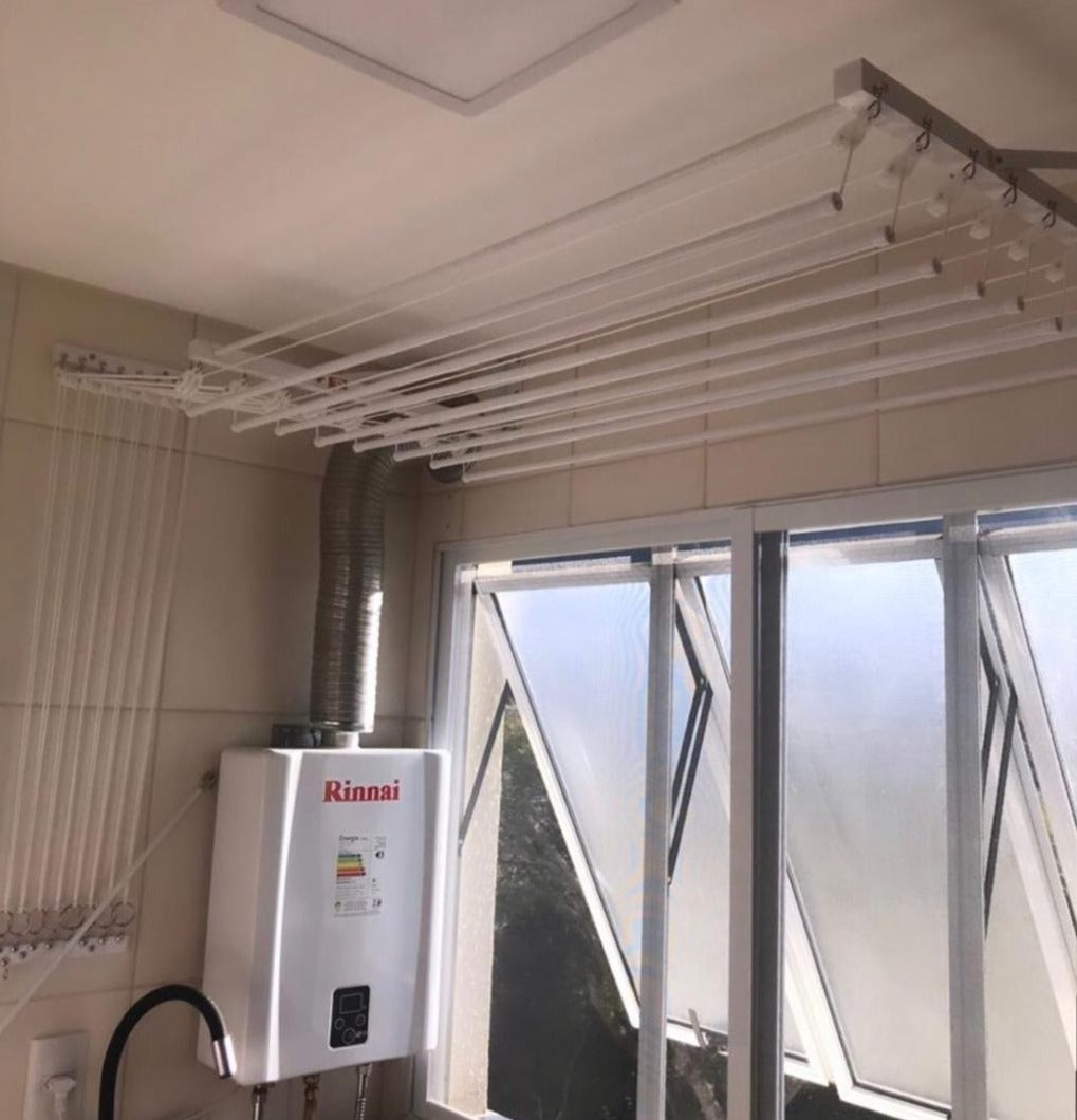 Varal Individual de Parede com Jogo de Roldanas