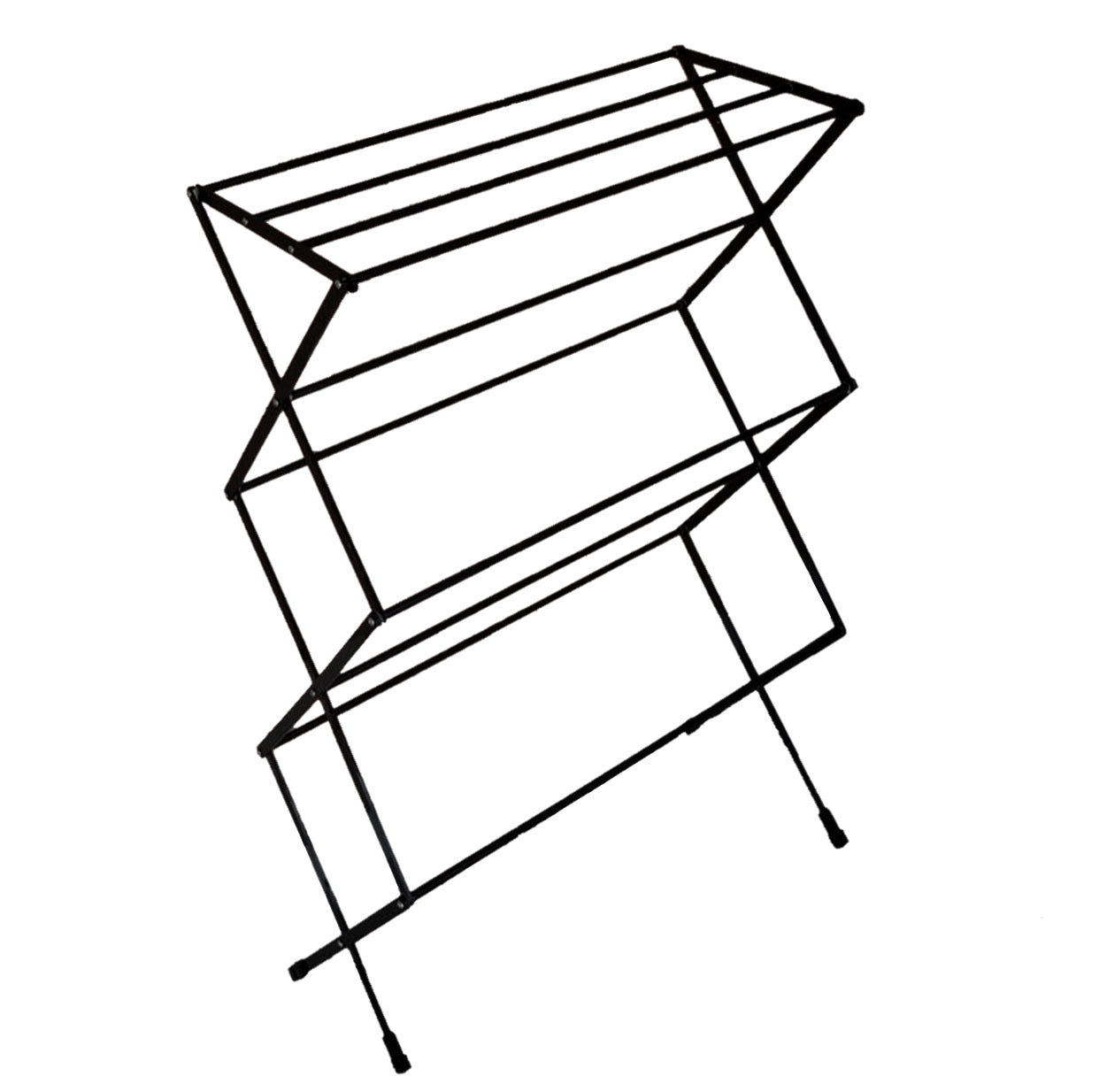 Varal Sanfonado de Chão Vertical Preto