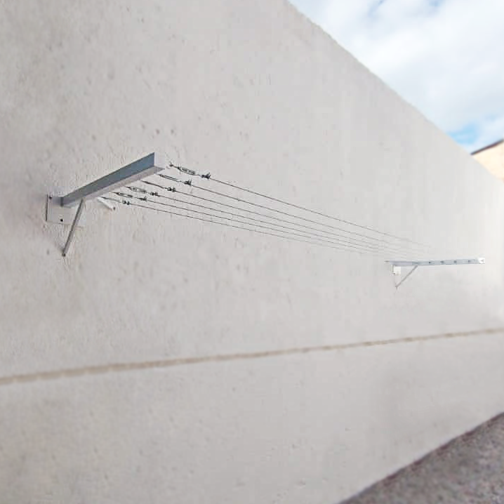 Varal Artesanal de Muro Fixo Branco