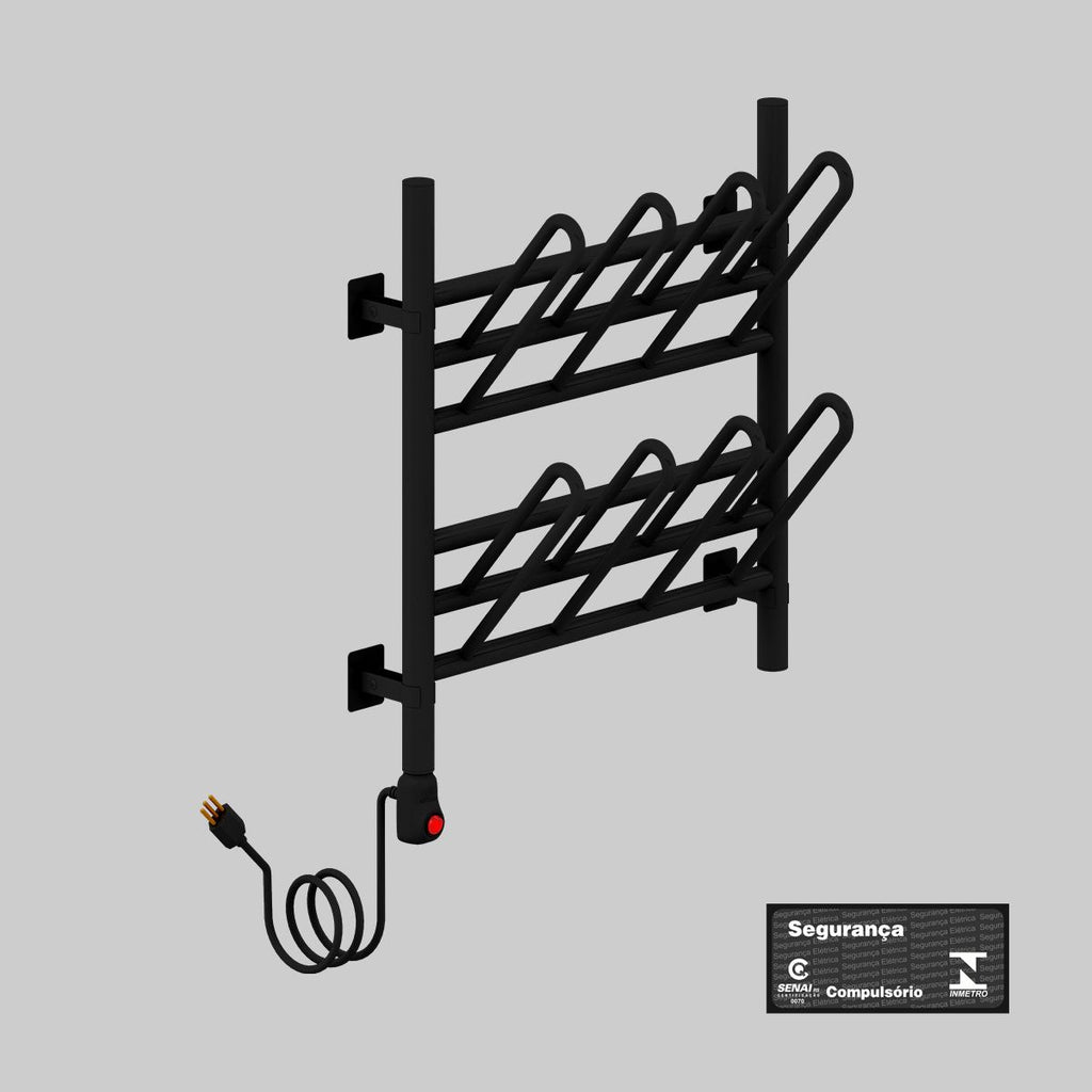 Secador Elétrico de Calçados 4 Pares Preto