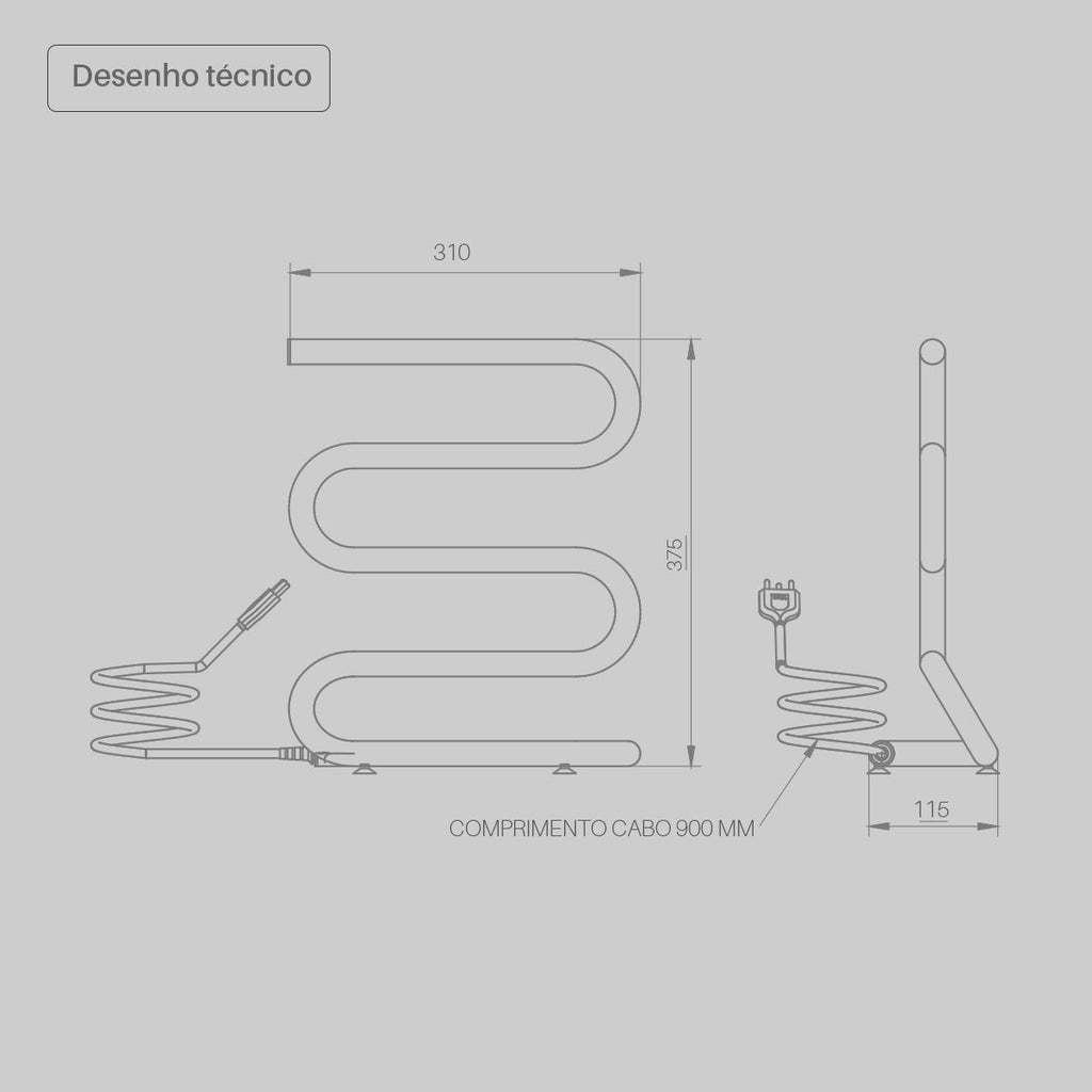 Toalheiro Térmico Portátil Dibase Preto Seccare