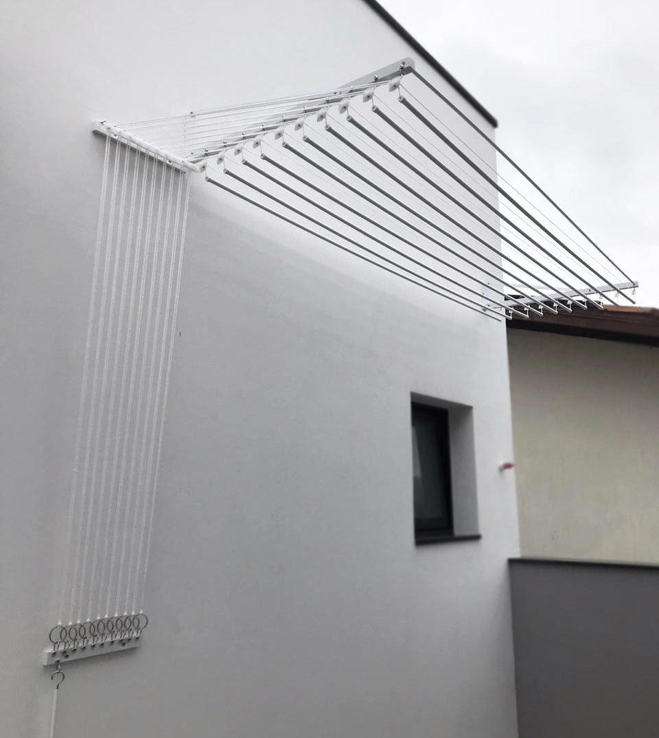 Varal Individual de Parede com Jogo de Roldanas